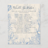 青いトイルは彼女はむしろブライダルシャワーゲーム (正面)