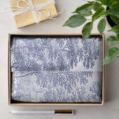 青いトイルヴィンテージフランスの分離 薄葉紙 (ギフト)