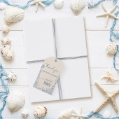 青いトイレの海洋をテーマにした ブライダルシャワー ギフトタグ