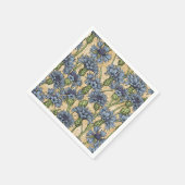 青いトウモロコシの花、花はホニー黄色 スタンダードカクテルナプキン (角)