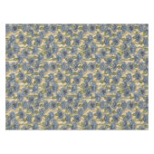 青いトウモロコシの花、花はホニー黄色 テーブルクロス (正面(横))