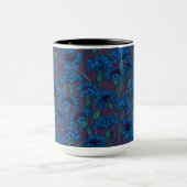 青いトウモロコシの花、野生の花 マグカップ (中央)