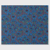 青いトウモロコシの花、野生の花 ラッピングペーパー (フラット)