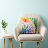 青いトゲのサボテン植物 クッション (椅子)