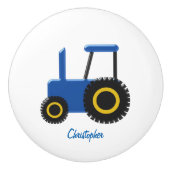 青いトラクターはちょうど名前を加えます セラミックノブ (正面)