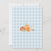 青いトラックとカボチャの秋の農場ジンジャム誕生日 招待状 (裏面)