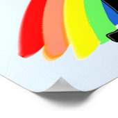 青いトラックとフィールドのポパーソナライズされたスター ポスター (角)