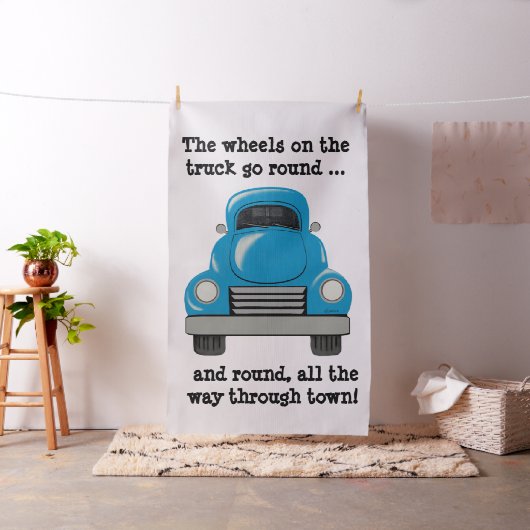 青いトラックの芸術のパーソナライズな生地 ファブリック (インサイチュ)