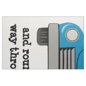 青いトラックの芸術のパーソナライズな生地 ファブリック (ファットクウォーター)