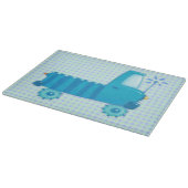 青いトラック カッティングボード (角)