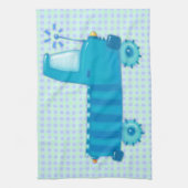 青いトラック キッチンタオル (縦)