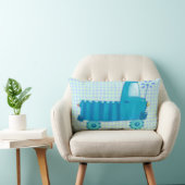 青いトラック ランバークッション (椅子)