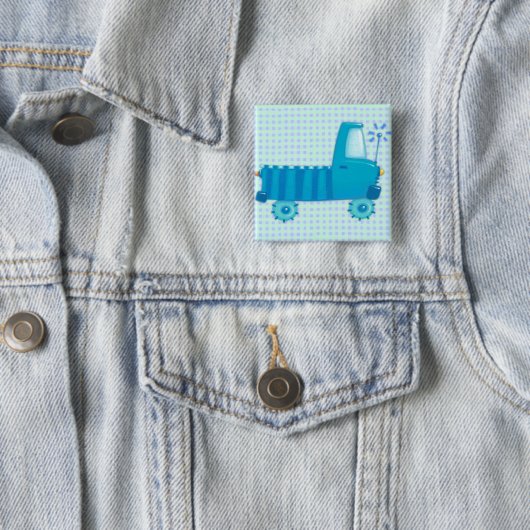 青いトラック 缶バッジ (インサイチュ)