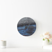 青いトラックfosted窓 ラウンド壁時計 (ホーム)
