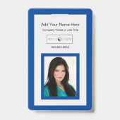 青いトリム追加フォトロゴ識別バッジ バッジ (裏面)