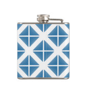 青いトレンディー三角形パターン フラスク (裏面)