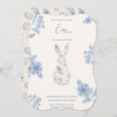 青いトワールイースター招待状 (正面/裏面)