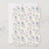 青いトワールイースター招待状 (裏面)