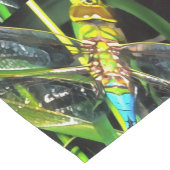 青いトンボきらめく翼絵画の ショートテーブルランナー (コーナー)