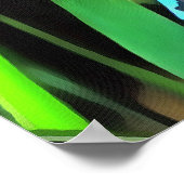 青いトンボきらめく翼絵画の ポスター (角)