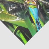 青いトンボきらめく翼絵画の 薄葉紙 (詳細)