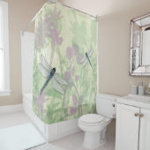 青いトンボのシャワーカーテン シャワーカーテン (インサイチュ)