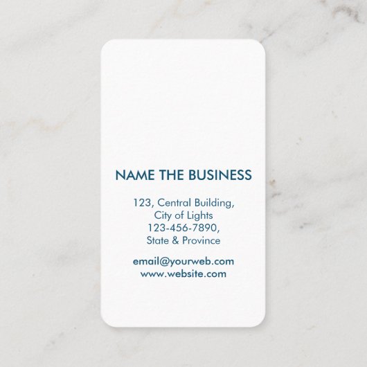 青いトンボのレトロのヴィンテージの幸運の入れ墨 名刺 (裏面)