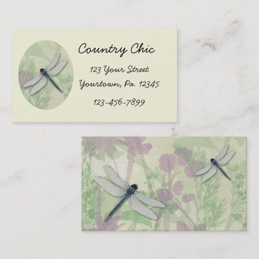 青いトンボの名刺 名刺 (正面/裏面)