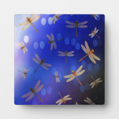 青いトンボの呪術的なハエ フォトプラーク (正面)