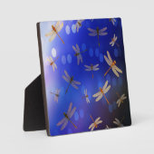 青いトンボの呪術的なハエ フォトプラーク (正面)