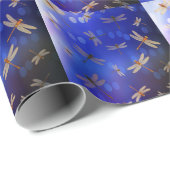 青いトンボの呪術的なハエ ラッピングペーパー (ロールコーナー)
