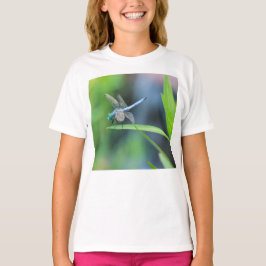 青いトンボの子供のフード付きスウェットシャツ