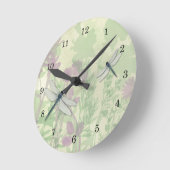 青いトンボの時計 ラウンド壁時計 (傾斜)