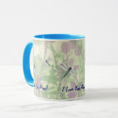 青いトンボの母の日のマグ マグカップ (正面左)