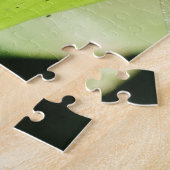 青いトンボの葉 ジグソーパズル (側面)