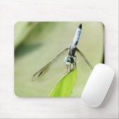 青いトンボの葉 マウスパッド (マウス)