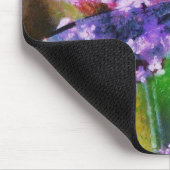 青いトンボの野生のニンニクのドットアート マウスパッド (コーナー)