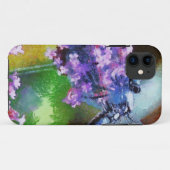 青いトンボの野生のニンニクのドットアート Case-Mate iPhoneケース (裏面(横))