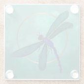 青いトンボガラスのコースター ガラスコースター (裏面)