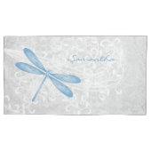 青いトンボパーソナライズされたイ枕ケース 枕カバー (正面左)