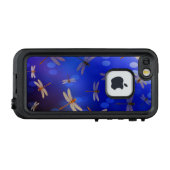 青いトンボ模様 LifeProof iPhoneケース (裏面横)