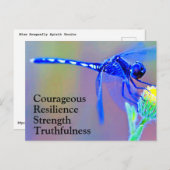 青いトンボ精神の特徴はがき ポストカード (正面/裏面)