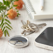 青いトンボ001 kc キーホルダー (側面)