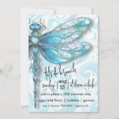 青いトンボ | 水色のうずまき | 自然愛好家 招待状 (正面)