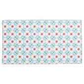 青いトンボ、白のピンクの睡蓮 枕カバー (正面右)