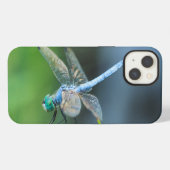青いトンボiPadまたは電話ケース iPhoneケース (裏面横)