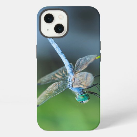 青いトンボiPadまたは電話ケース iPhoneケース (裏面)