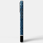 青いトーンの鮮やかヘビの皮の芸術 Case-Mate iPhoneケース (裏面 / 左)