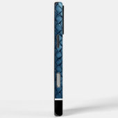 青いトーンの鮮やかヘビの皮の芸術 Case-Mate iPhoneケース (裏面 / 右)