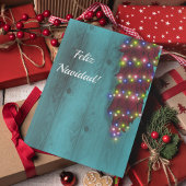 青いドアに赤いチリのリストラ　クリスマスライト 招待状